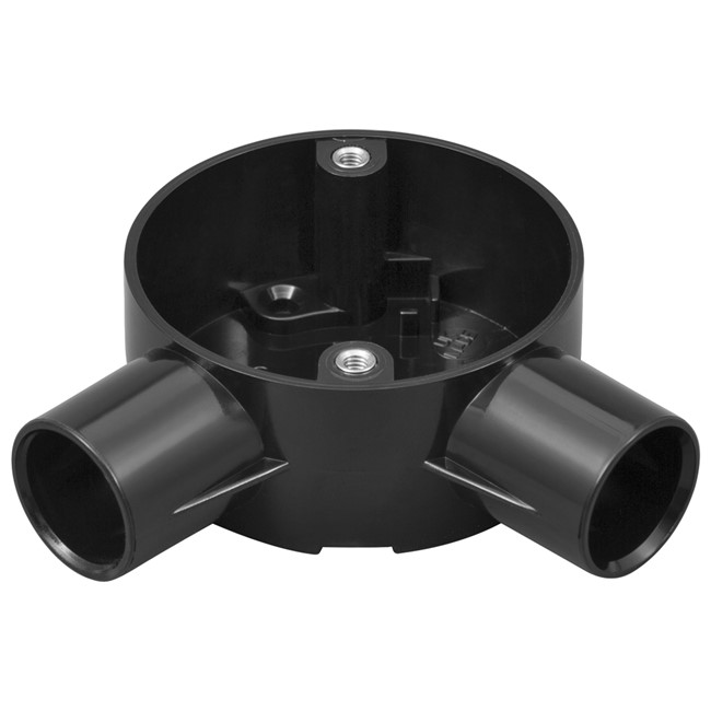 25MM PVC ANGLE BOX BLACK