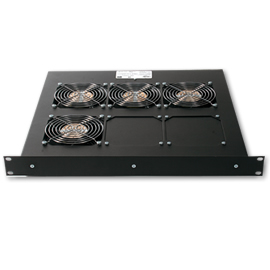 1U 19 2 WAY FAN TRAY BK 