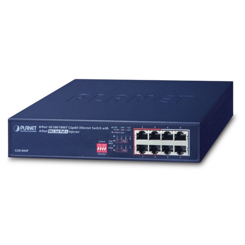 8P GB SWITCH+4P POE +INJ