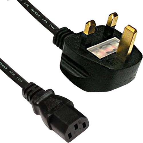 1.0M 5A UK-C13 LEAD BK  