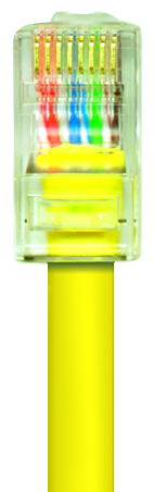 0.3M CAT5E UN-BOOTED YW 