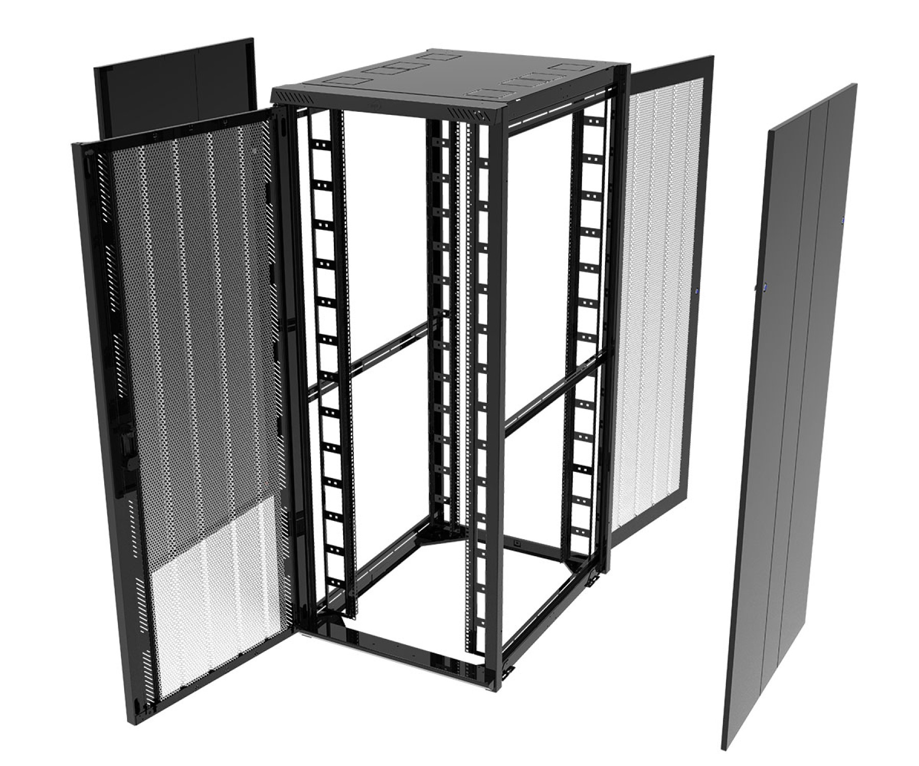 Cable Management Supplies - 25U 600X600 PEFR F&R DRS